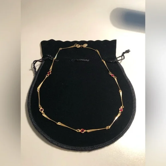 Jewels by Park Lane Gold-Tone Birthstone Necklace (July) - Picture 9 of 10